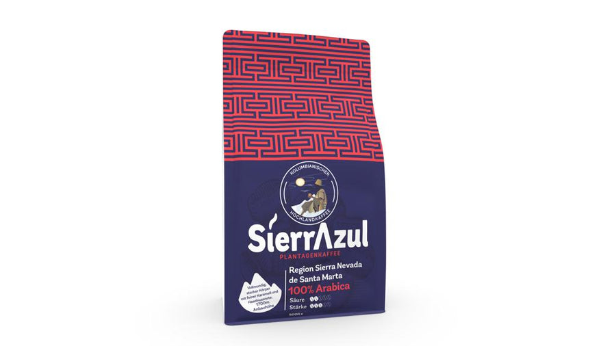 Café Sierrazul kolumbianischer Hochlandkaffee,aus der Region Sierra Nevada de Santa Marta 250g ganze Bohne - Romano i Julietta
