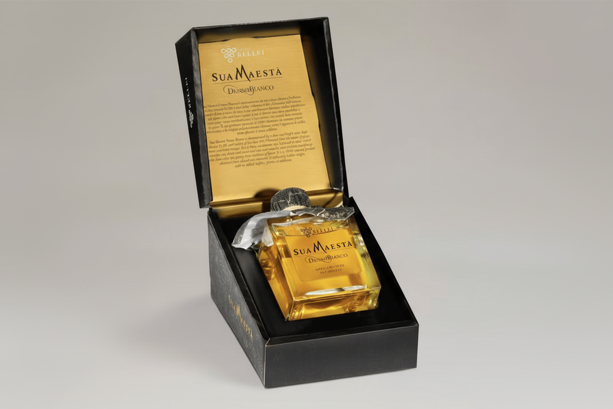 Denso Bianco Sua Maestà weißer Balsamessig von Bellei in der Geschenkbox 250 ml - Romano i Julietta