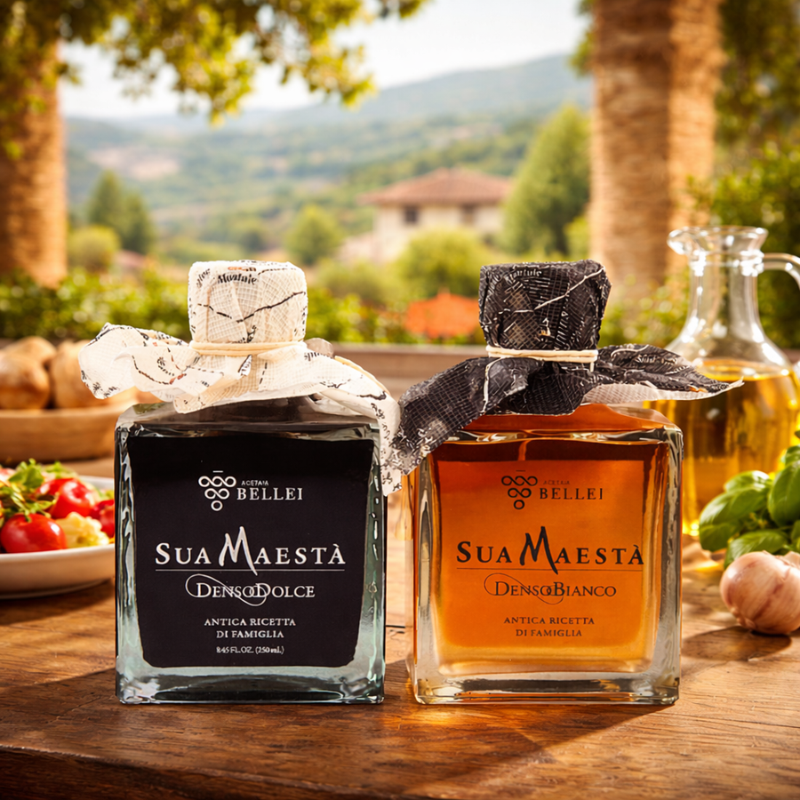 Duo di aceto Balsamico - Sua Maesta Dolce & Bianco - Romano i Julietta