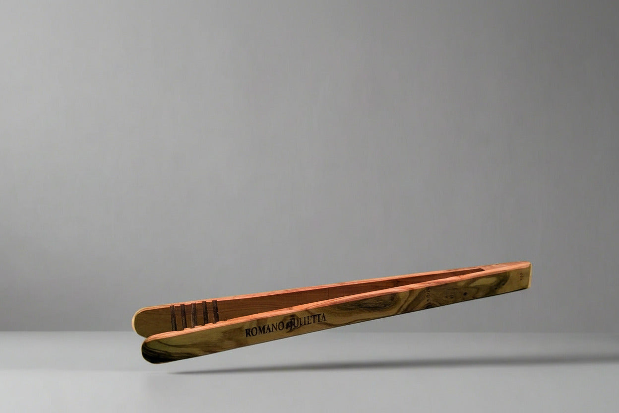 Grillzange aus edlem Olivenholz 30 cm - Romano i Julietta