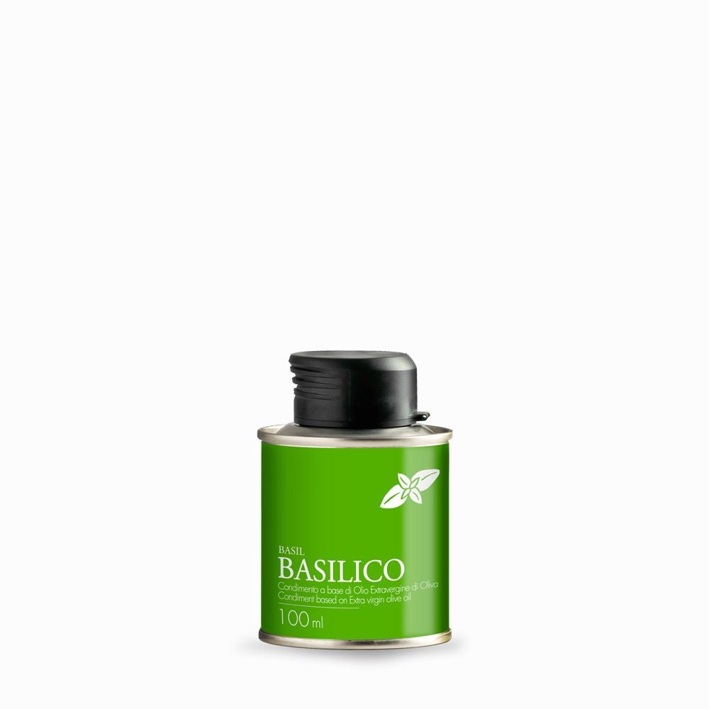 Natives Olivenöl extra mit BASILIKUM 100ml BIO - Romano i Julietta