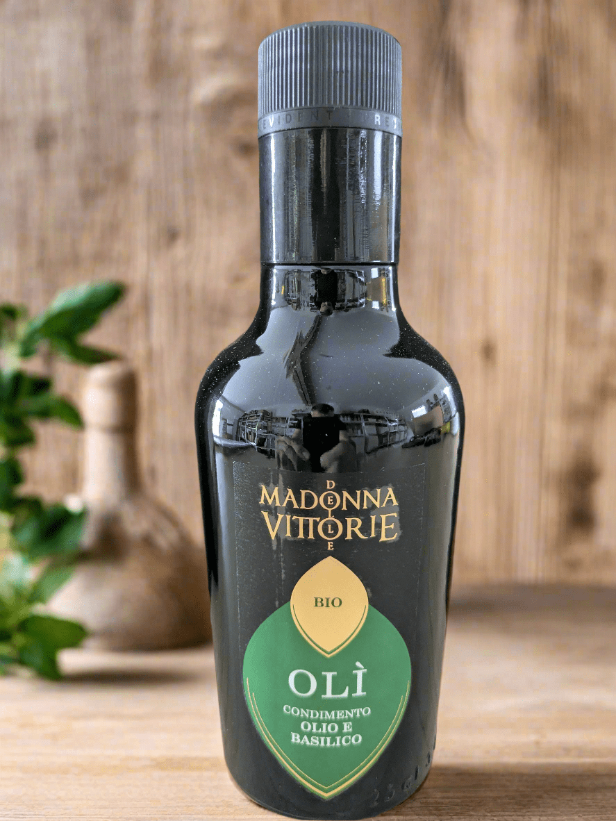 OLI Basilikum Olivenöl Madonna Delle Vittorie 250 ml - Romano i Julietta