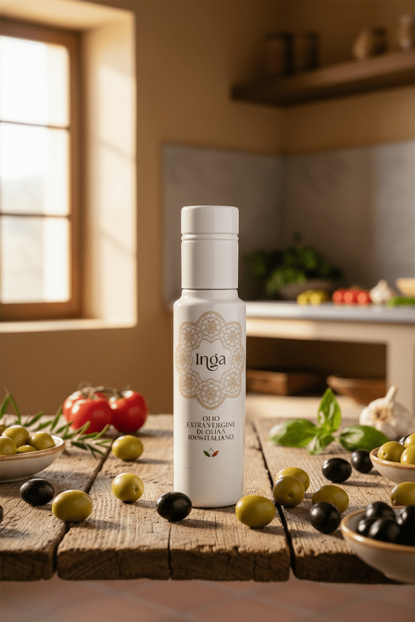 Olio "Inga" natives Olivenöl extra von Olio Sarullo 100ml - Romano i Julietta