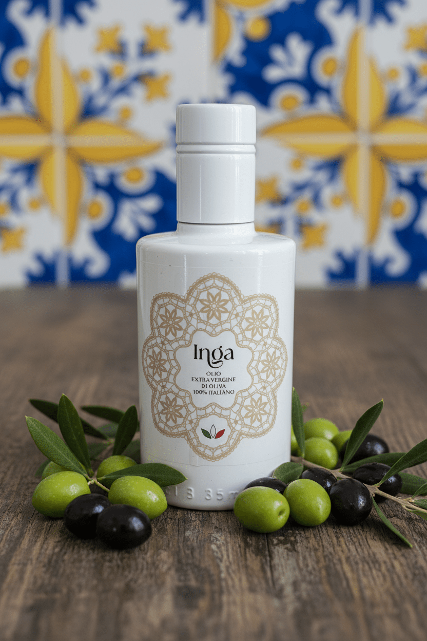 Olio "Inga" natives Olivenöl extra von Olio Sarullo 250ml - Romano i Julietta