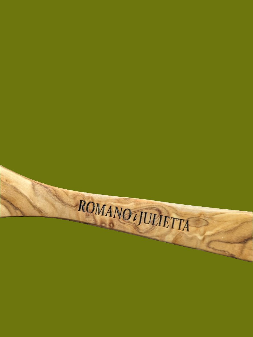Ovaler Kochlöffel aus Olivenholz 30cm - Romano i Julietta