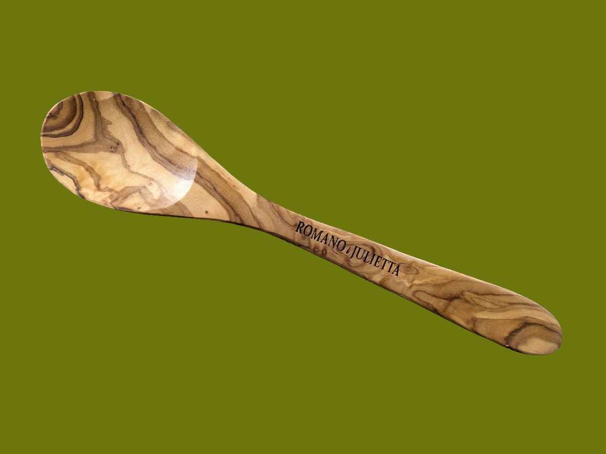 Ovaler Kochlöffel aus Olivenholz 30cm - Romano i Julietta