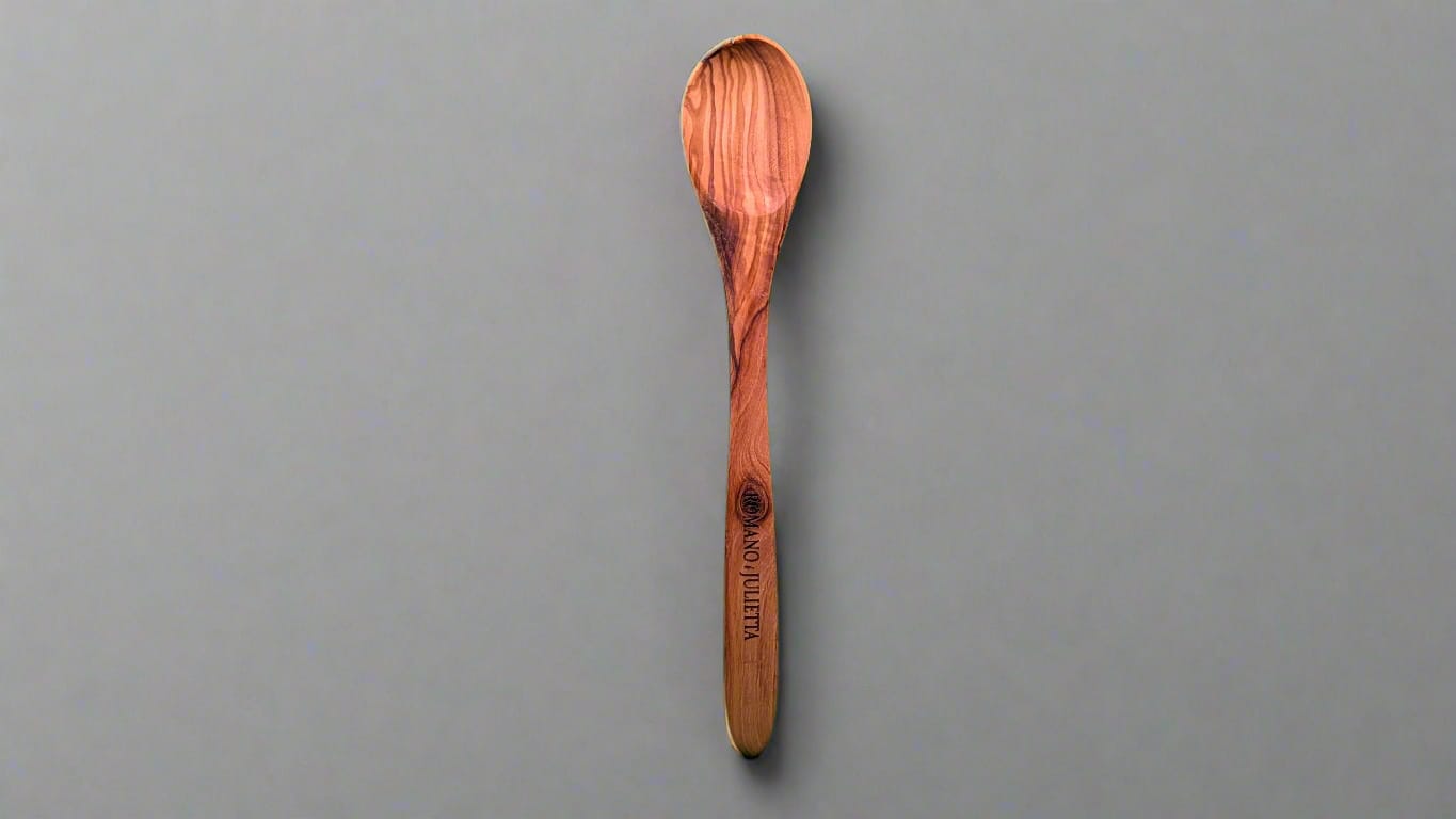 Ovaler Kochlöffel aus Olivenholz 30cm - Romano i Julietta