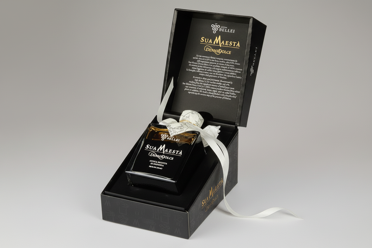 Sua Maestà - Denso Dolce Balsamico Essig, Balsamwürze gereift 250 ml Condimento Maesta - Romano i Julietta