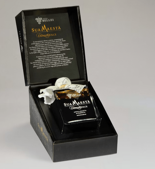 Sua Maestà - Denso Dolce Balsamico Essig, Balsamwürze gereift 250 ml Condimento Maesta - Romano i Julietta